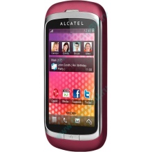 Красно-розовый телефон Alcatel One Touch 818 (Некрасовка)